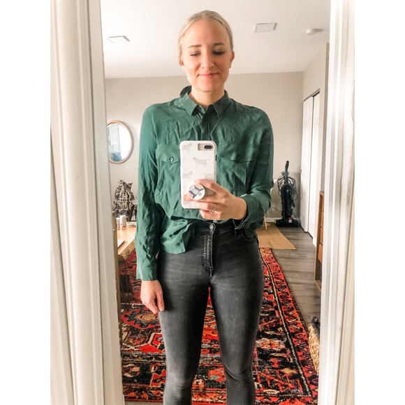 Mango Button Down Blouse - Picture 2 of 7